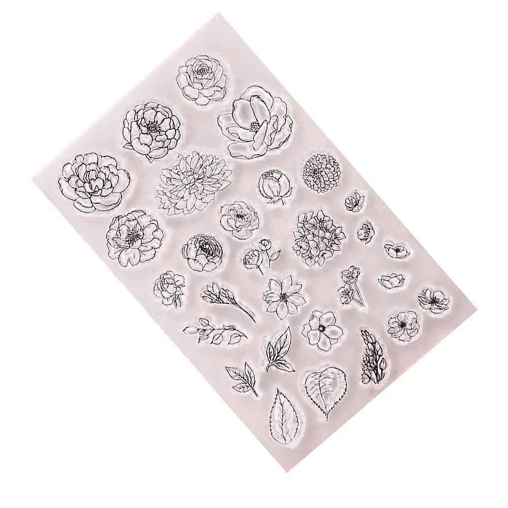 Rectangular Clear Stamp Set 2Pack for Artists and Perfect for Scrapbooking Gift Tags and Craft Projects Transparent Seal Design