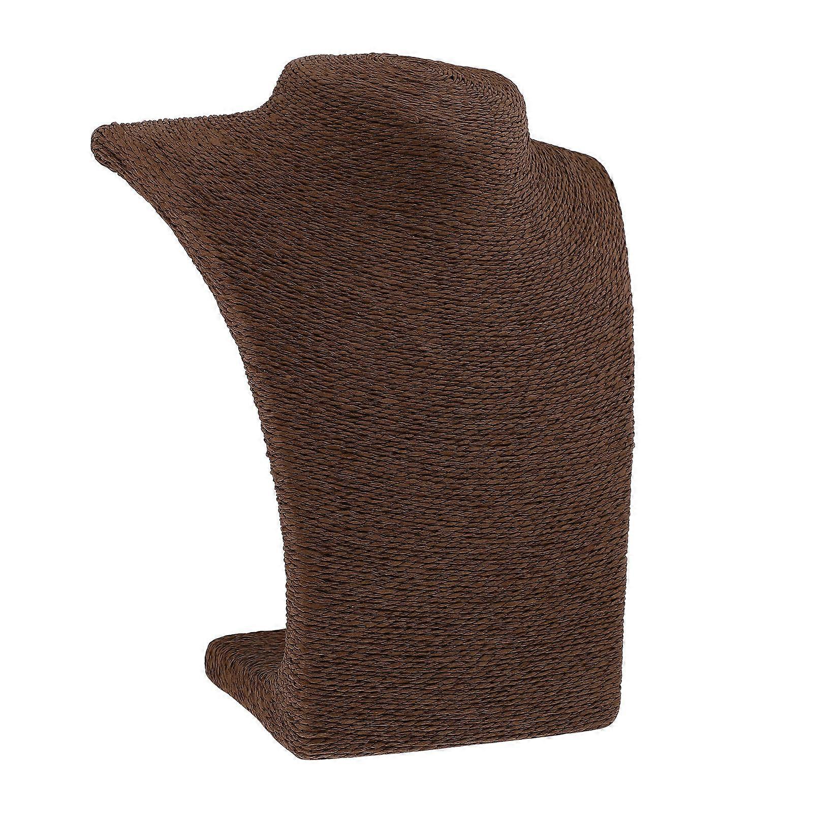 Neck Model Display Rack For Women Jewelry Display 20x19cm Coffee Color 1Pack