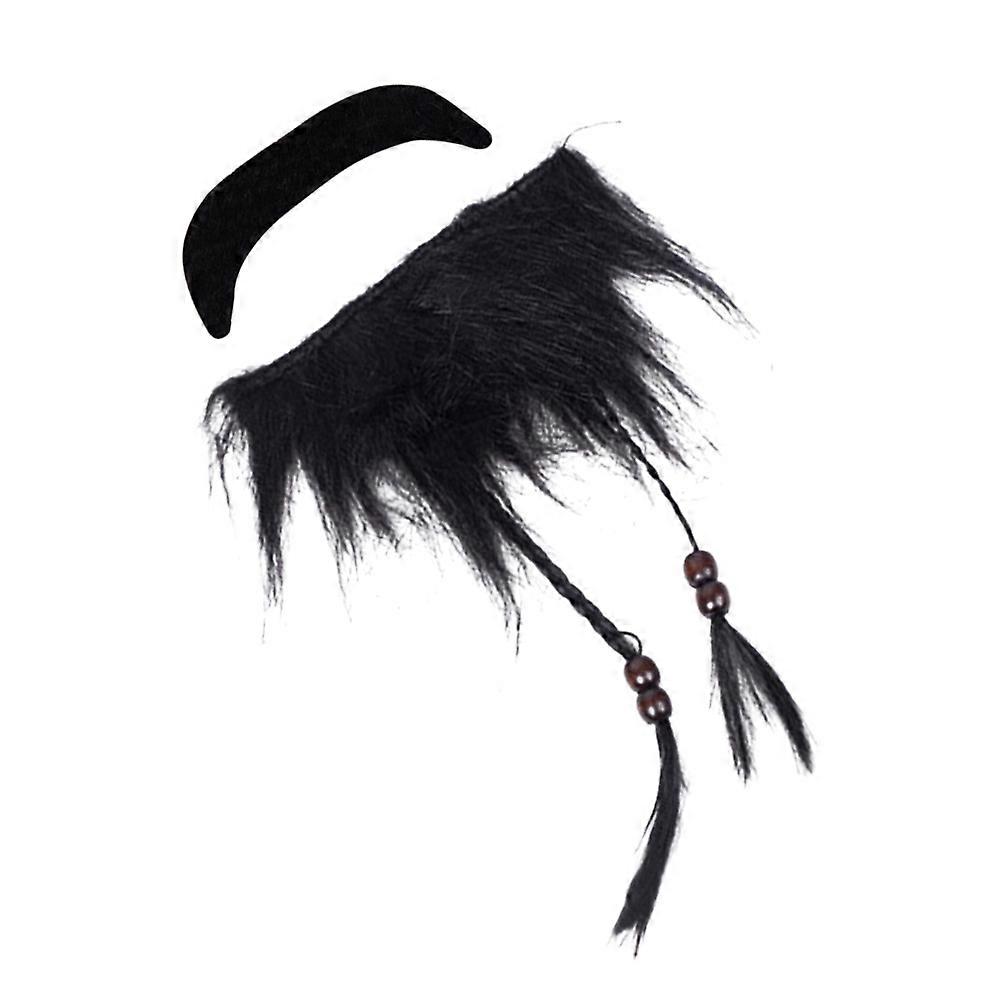 Pirate Beard Sea Robber Prop for Party Use 2Pcs Halloween Costume Set