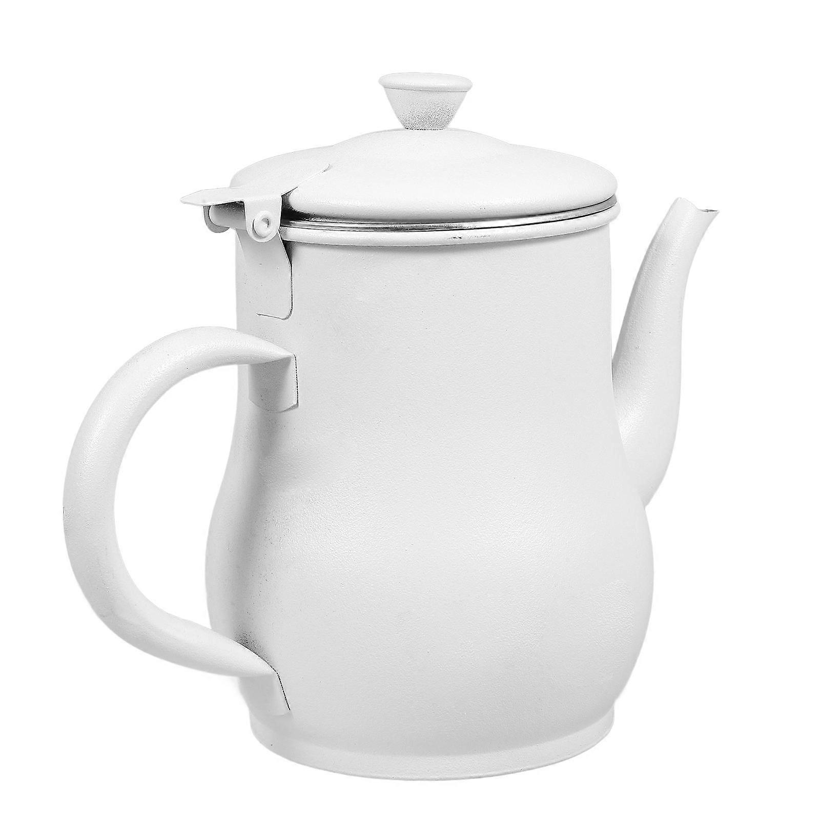 Multifunctional Oil Strainer Pot For Kitchen Use In White Color With Anti-Slip Handle 6.09X5.11X2.83IN In 1Set