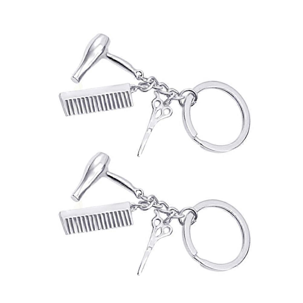 Cute Key Chains Pendant For Valentine's Day And Thanksgiving Occasions Featuring Hair Dryer Design 2Pcs