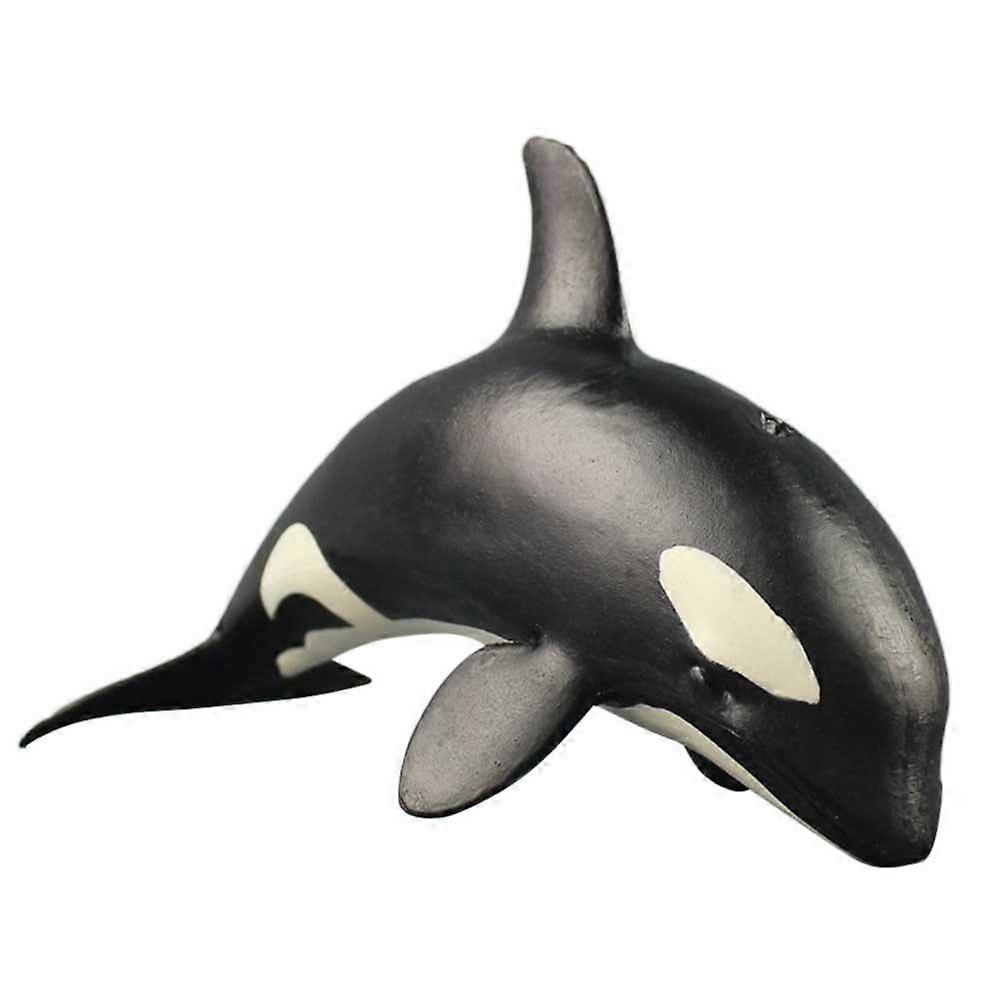 Pygmy Whale Animal Toy Simulated Fish for Indoor Play and Early Education Black Color Cognition Training 1Set
