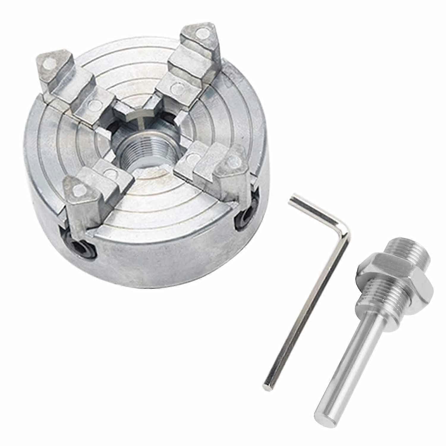 Chuck, Z011 4jaw chuck, mini chuck with connecting rod and wrench, selfcentering wood chuck, accessories for electric lathes