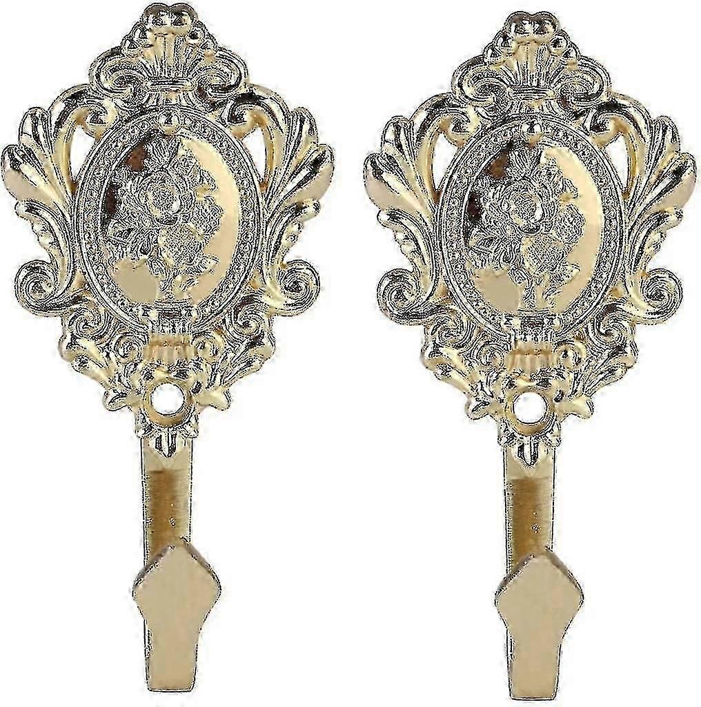 2pcs Wardrobe Hooks Curtain Holdbacks Multi-purpose Hooks Vintage