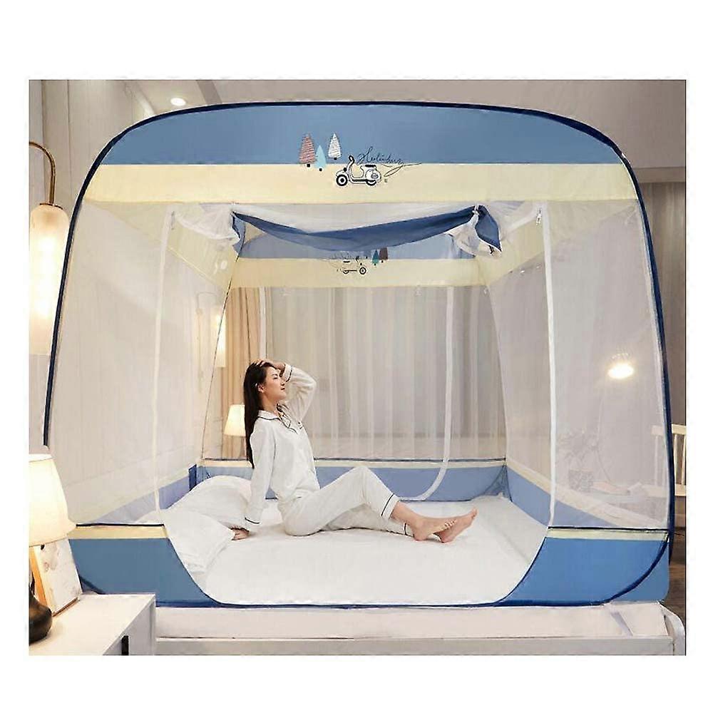 PopUp Dome Mosquito Net, Foldable DoubleDoor Mosquito Camping Curtain (2x1.82m)
