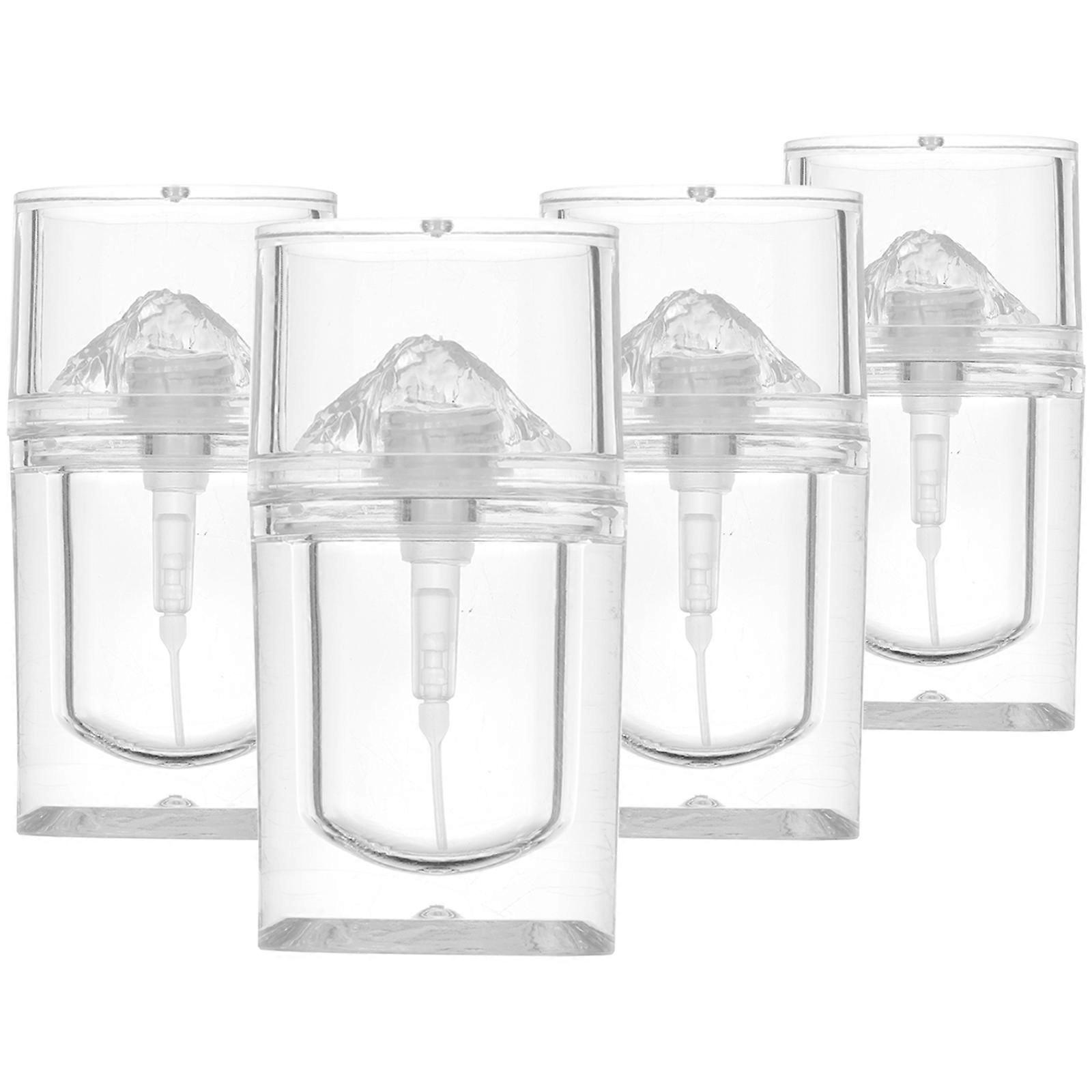 Lip Gloss Tube Empty 4Pcs Travel Cosmetic Container Transparent Pp for Storage