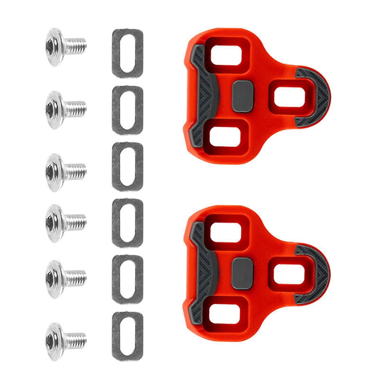 2lots High Performances Road Bike Cleats with Memory Function and Grip for Versatiles Use, Mountain, and City Bikes  Red