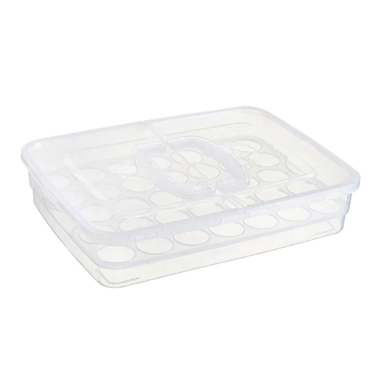 Egg Storage Container Portable Compact Refrigerator Egg Holder With Compartments Sealed Box for Fresh Eggs Transparent