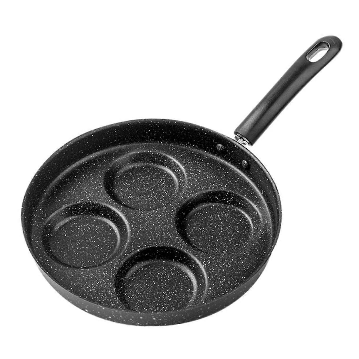 Four-Hole Egg Frying Pan Non-Stick Iron Household Cookware Easy to Use and Clean for Breakfast Cooking