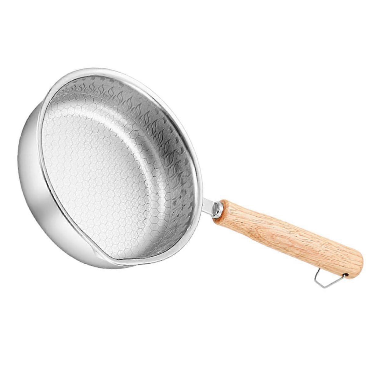 Stainless Steel Non-Stick Frying Pan 10 Inch Skillet with Ergonomic Handle and Flat Bottom for Cooking Eggs and More