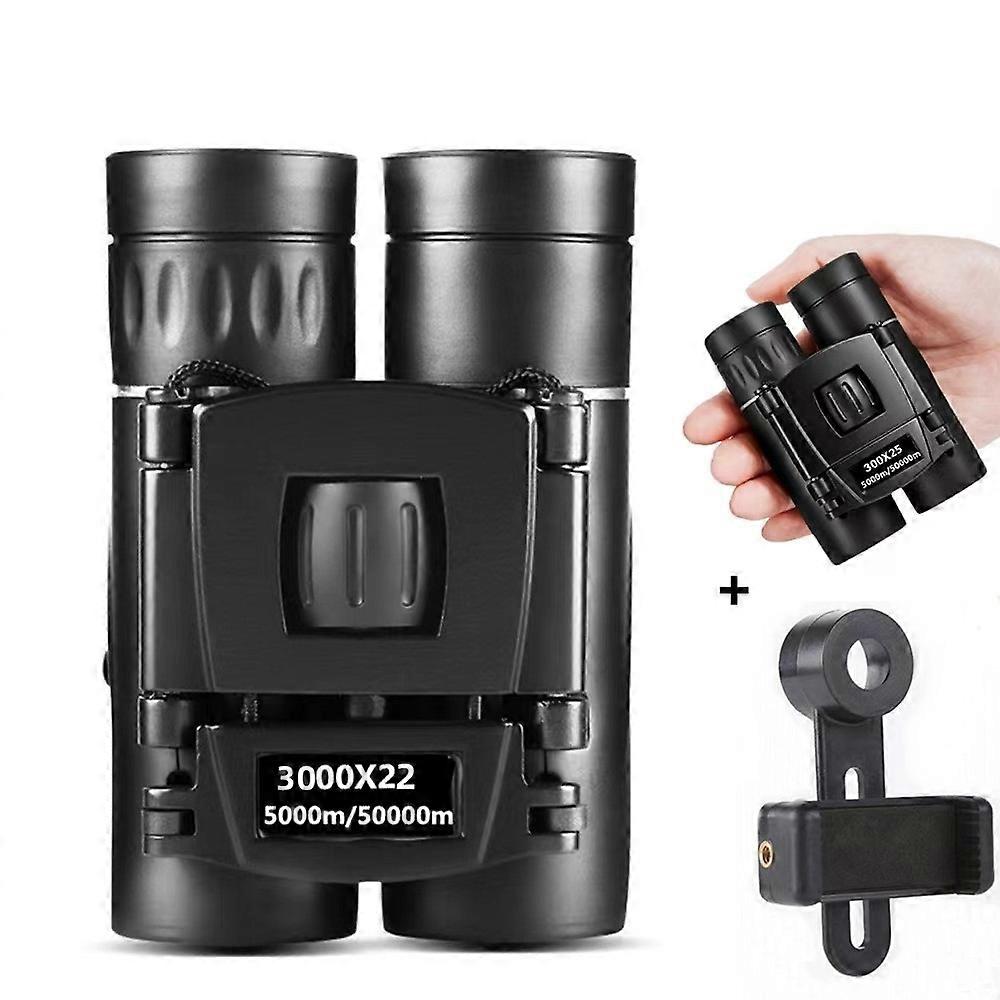 HD Powerful Folding Binoculars 3000 x 22 With Phone Clip