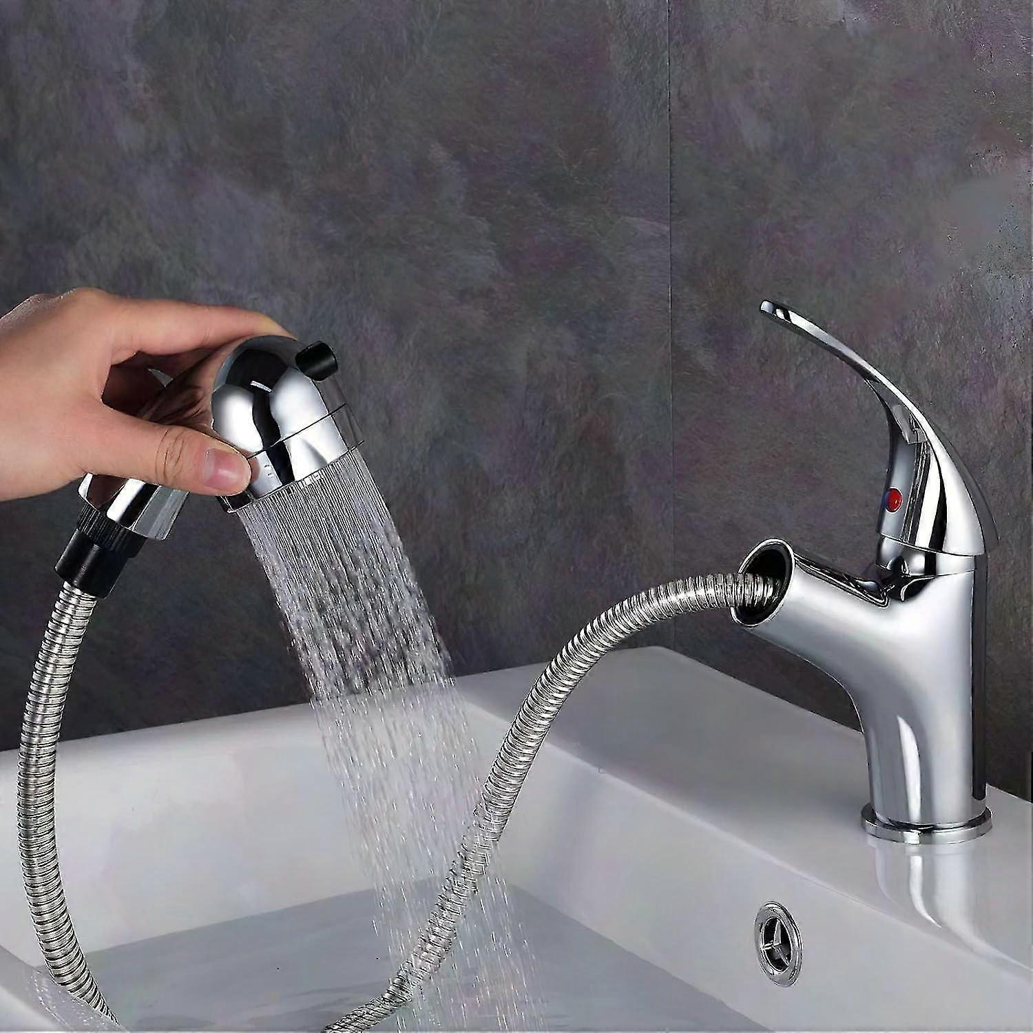Black Bathroom Sink Drain with Overflow & Pop-Up Valve - Universal Fit