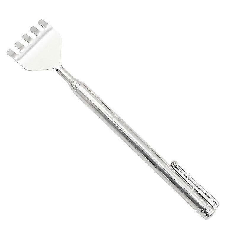 Telescópico extensible de acero inoxidable Back Scratcher Itching Stick (plata)