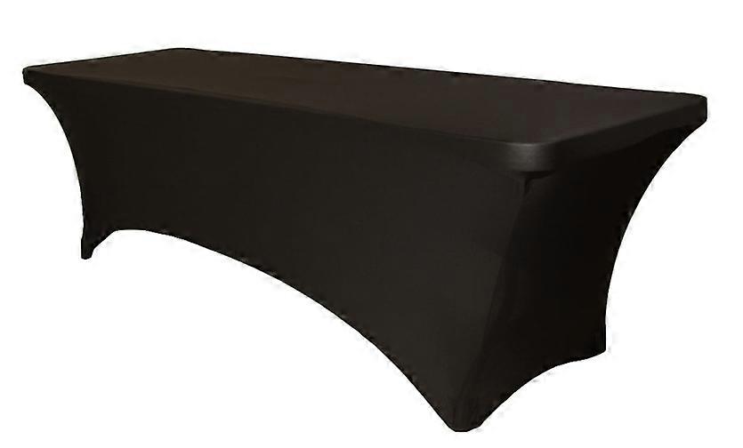 Long-Term Rectangular Wedding Stretch Tablecloth 10# Black Durable