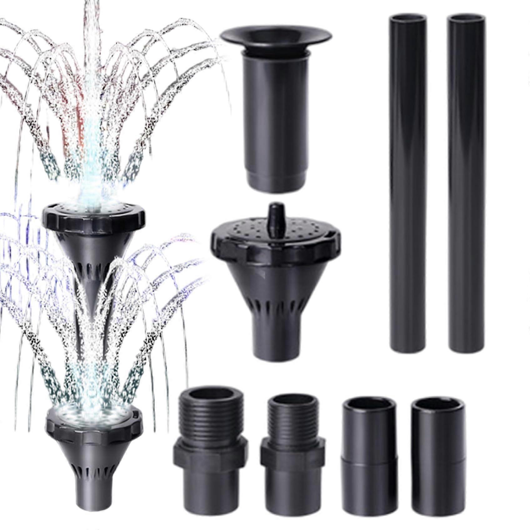 Pond Fountain Adjustable Height Plastic Fountain Nozzle Set Easy to Use Spitter for Garden Pond Amusement Park Landscape Pool