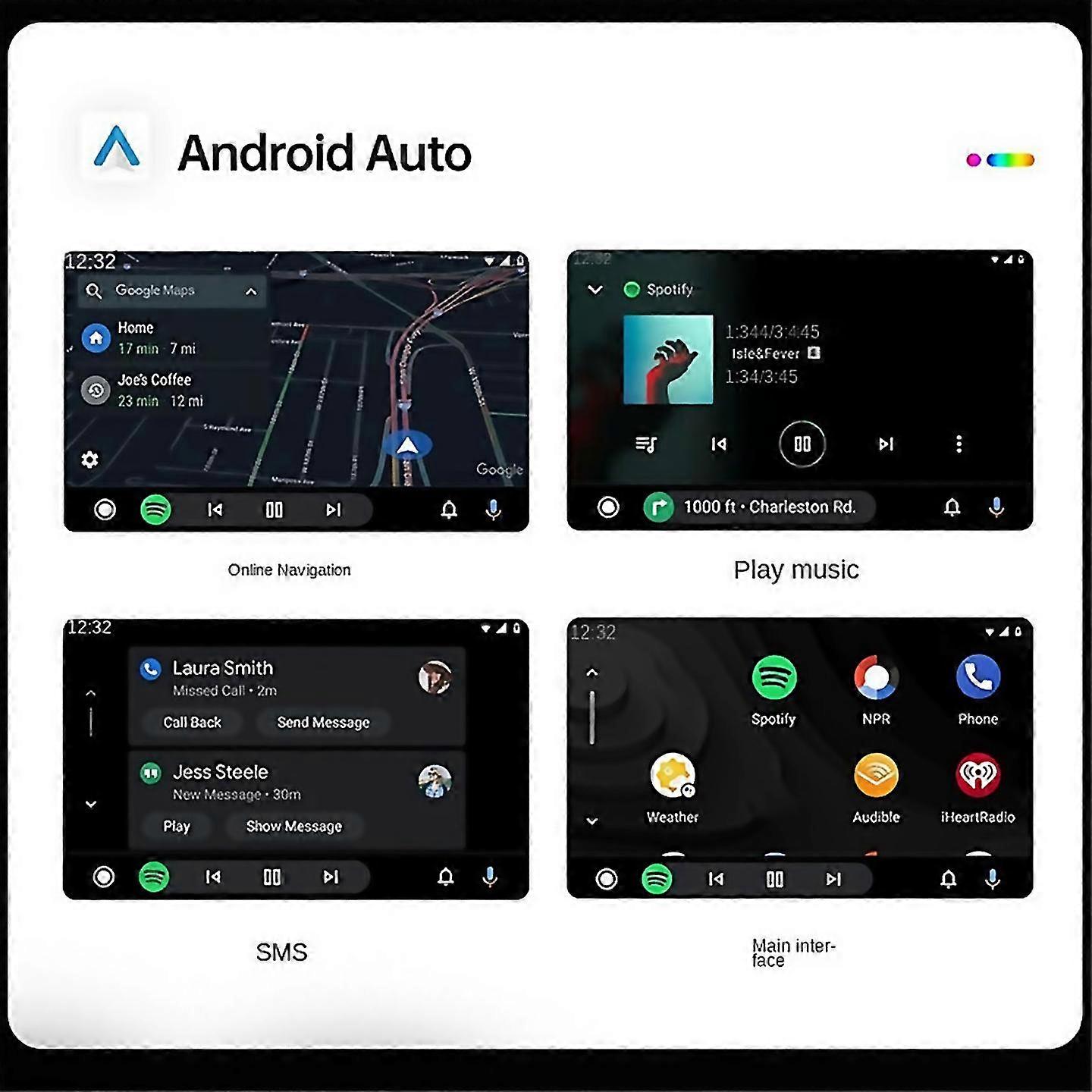 Für 2 in 1 Wireless Carplay Adapter mit RGB-Beleuchtung