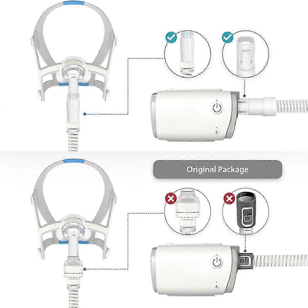 2 Pack Adapters suitable for AirMini Machine,Compatible with 15mm & 22mm Hose Diameter