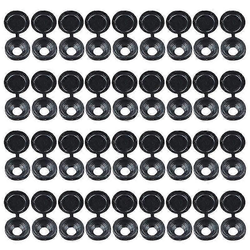 Improved Screw Cap Hardware: 36pcs Hinged Screw Caps, Foldable Snap Buttons, Screw Covers for Fasteners
