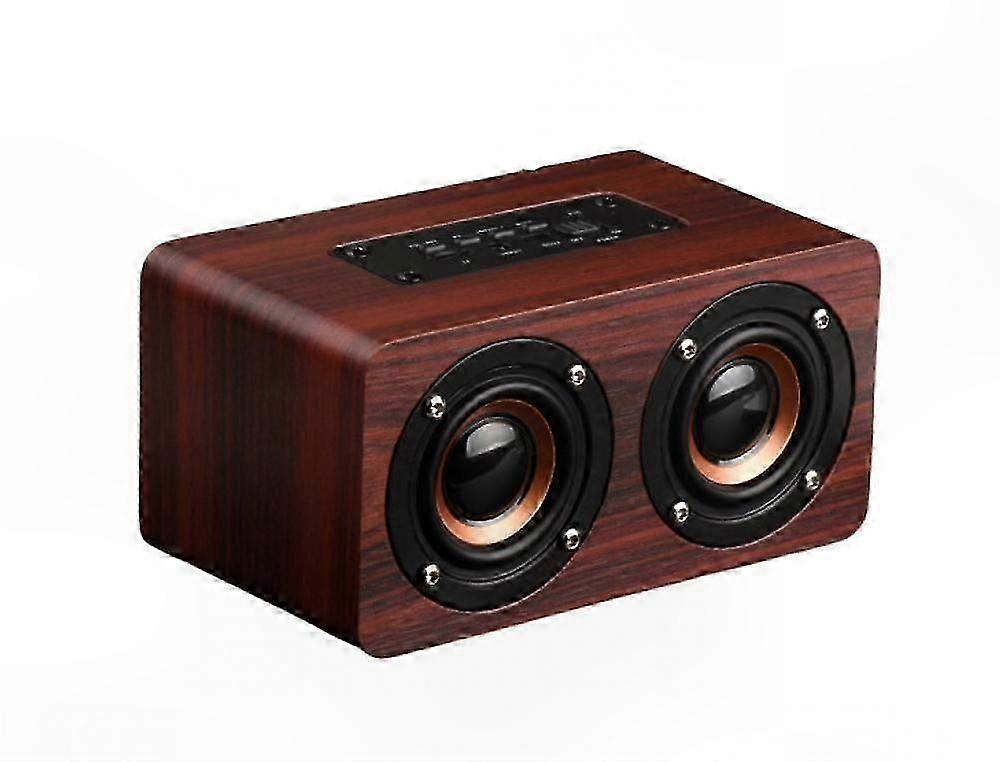 Portable Bluetooth Speaker with Enhanced Bass, Wooden Design, Wireless Home  o System with Subwoofer