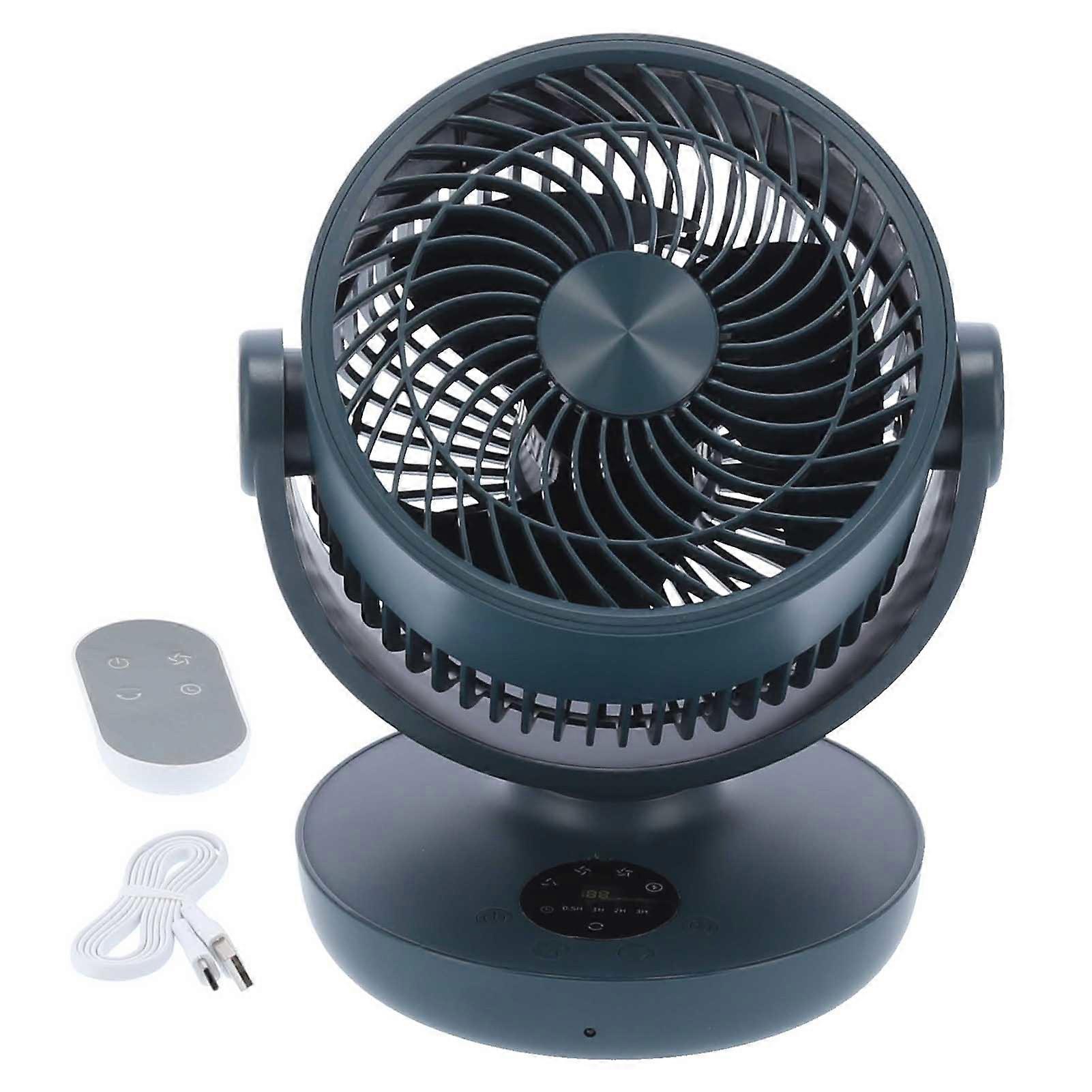 Electric Fan Remote Control Adjustable Electric Fan with Digital LED Display USB Charging