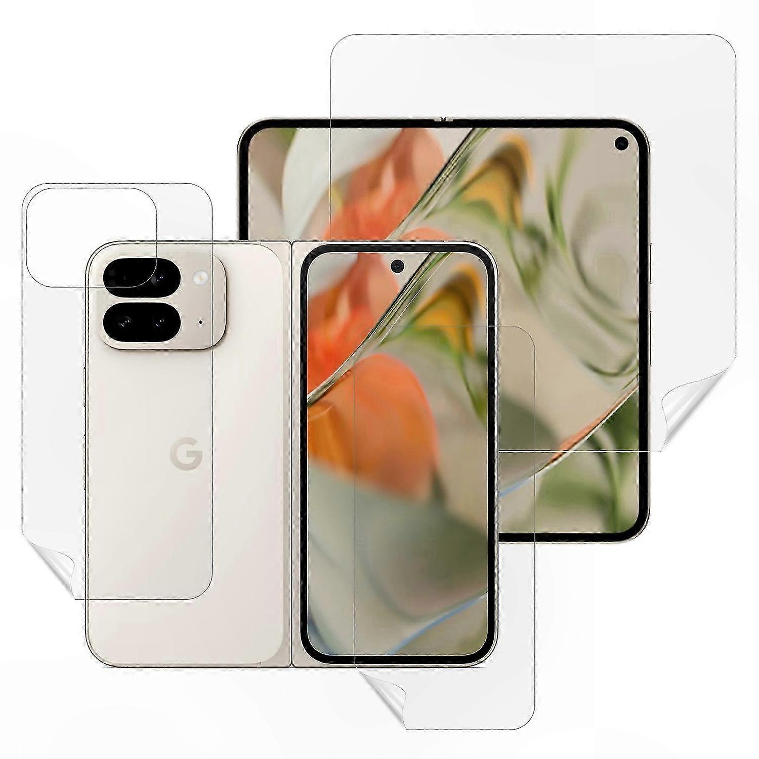 5G Foldable Phone Screen Protector Set - Full Coverage TPU and PET Hydrogel Film for Front and Back Protection