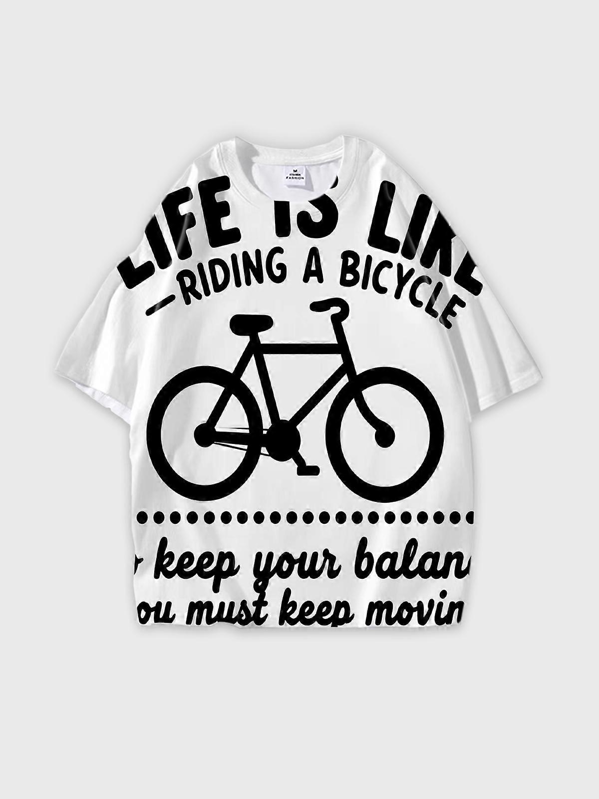 T-Shirt Short Sleeve Round Neck, Summer Casual Loose Graphic Tee, Unisex Pattern U2166