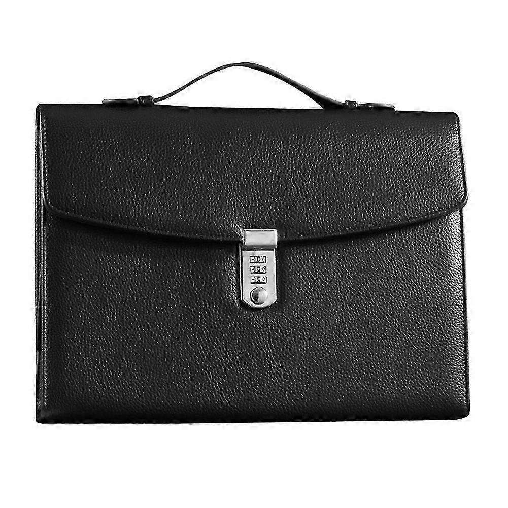 Office Business Briefcase with Combination Lock High Capacity Document Handbag for Business Office M