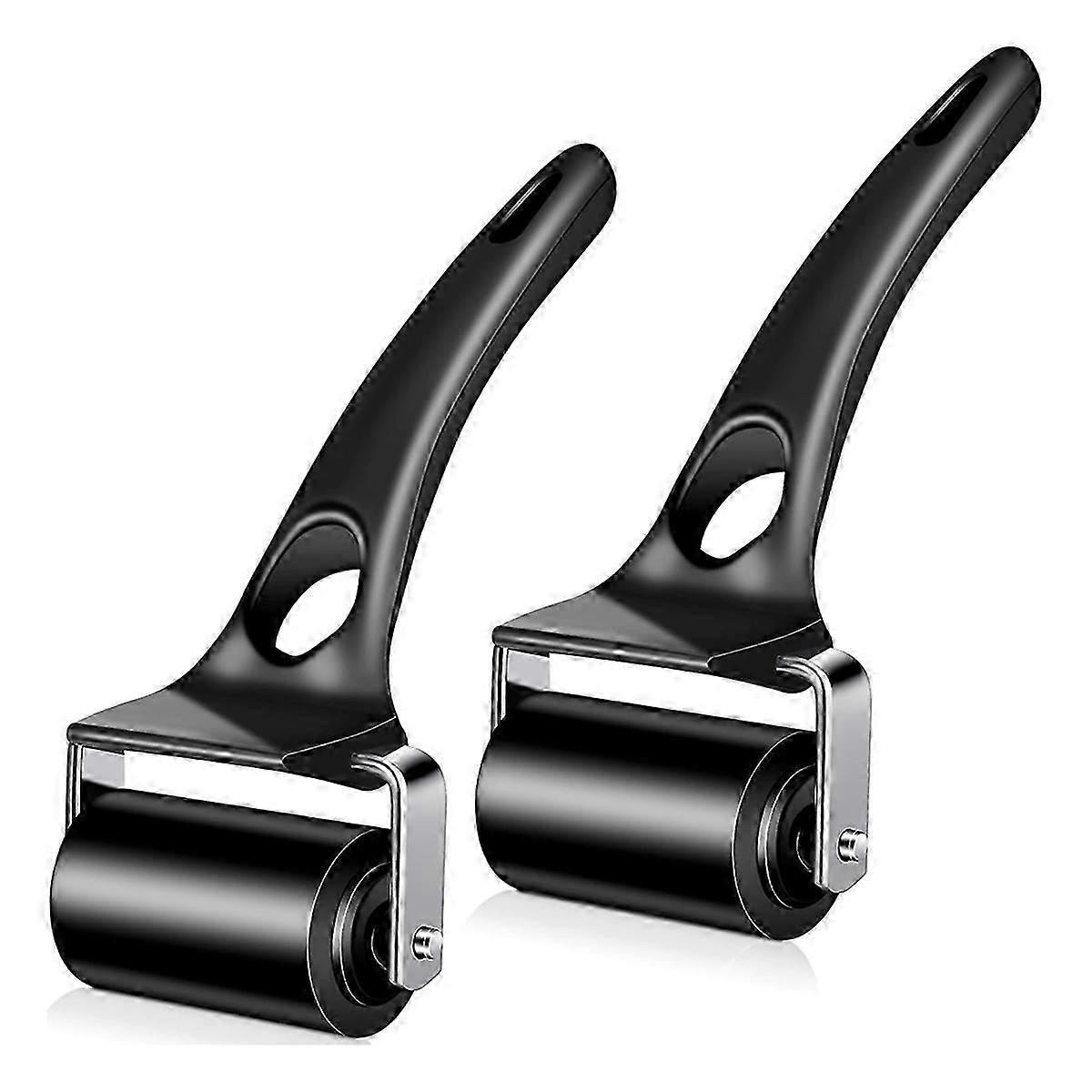 2pcs Roller Black Rubber Roller Ink Roller