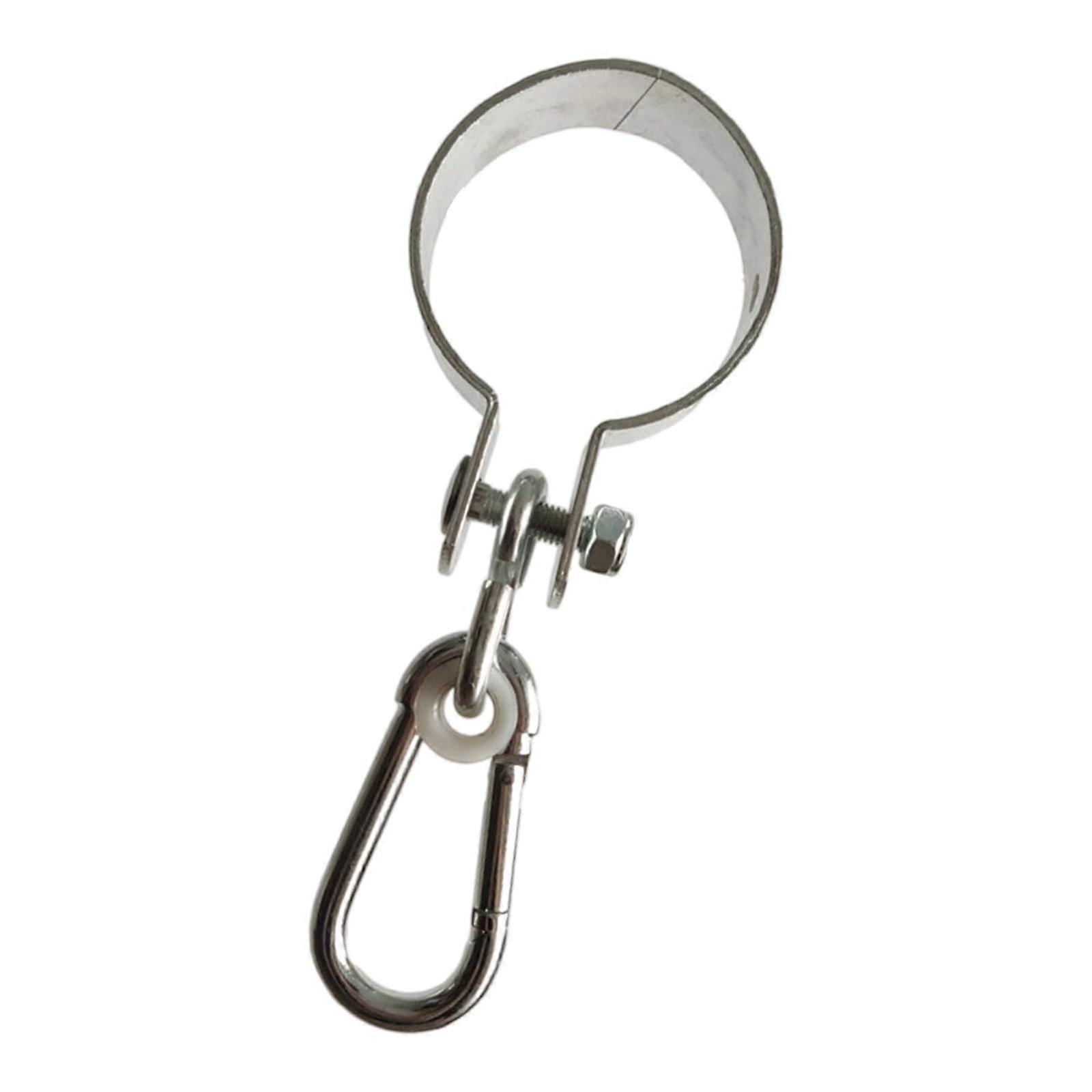 Round Metal Shackle Swing Hook for Outdoor Swings, Heavy-Duty Tube Hanger Hardware for Kids and Adults, Easy Setup