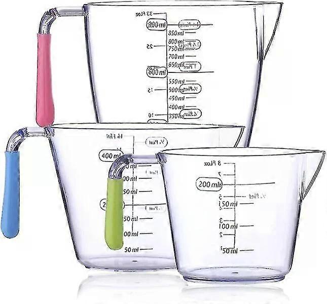 Three-piece measuring cup set, multi-unit measurement, suitable for multiple scenarios and stackable