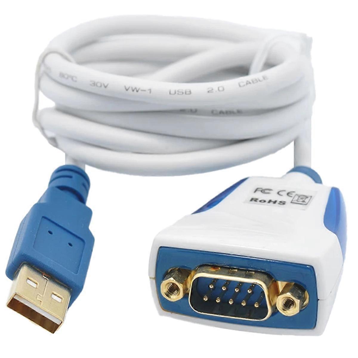 USB to RS232 Cable Converter USB 2.0 to RS232 Cord USB to RS232 Serial DB9 Adapter for 1m