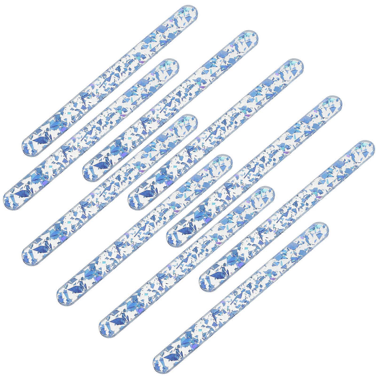 10Pcs Blue Ice Cream Sticks Convenient Reusable Sticks For Children Friends Diy Summer Activities 11.5x1cm