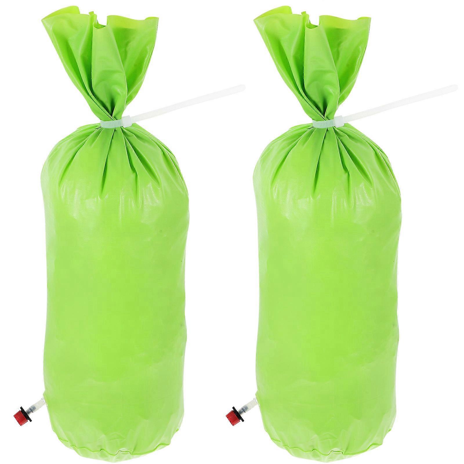 Tree Watering Tool Slow Release Drip Garden Orchard Plastic Green for Gardeners 2Pack