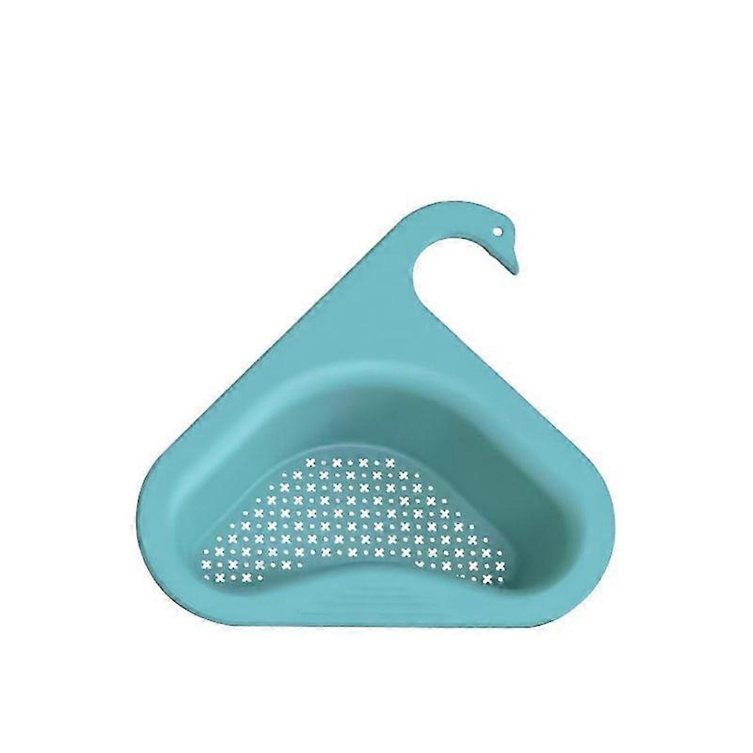 Swan Triangle Sink Drain Basket Kitchen Supplies Drain Bracket (Blue)