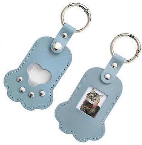 Dog Memorial Keepsake Box: Pu Leather Keychain For Storing Dog And Cat Hair - Paw Shape Memorial Keyring For Ashes Storage