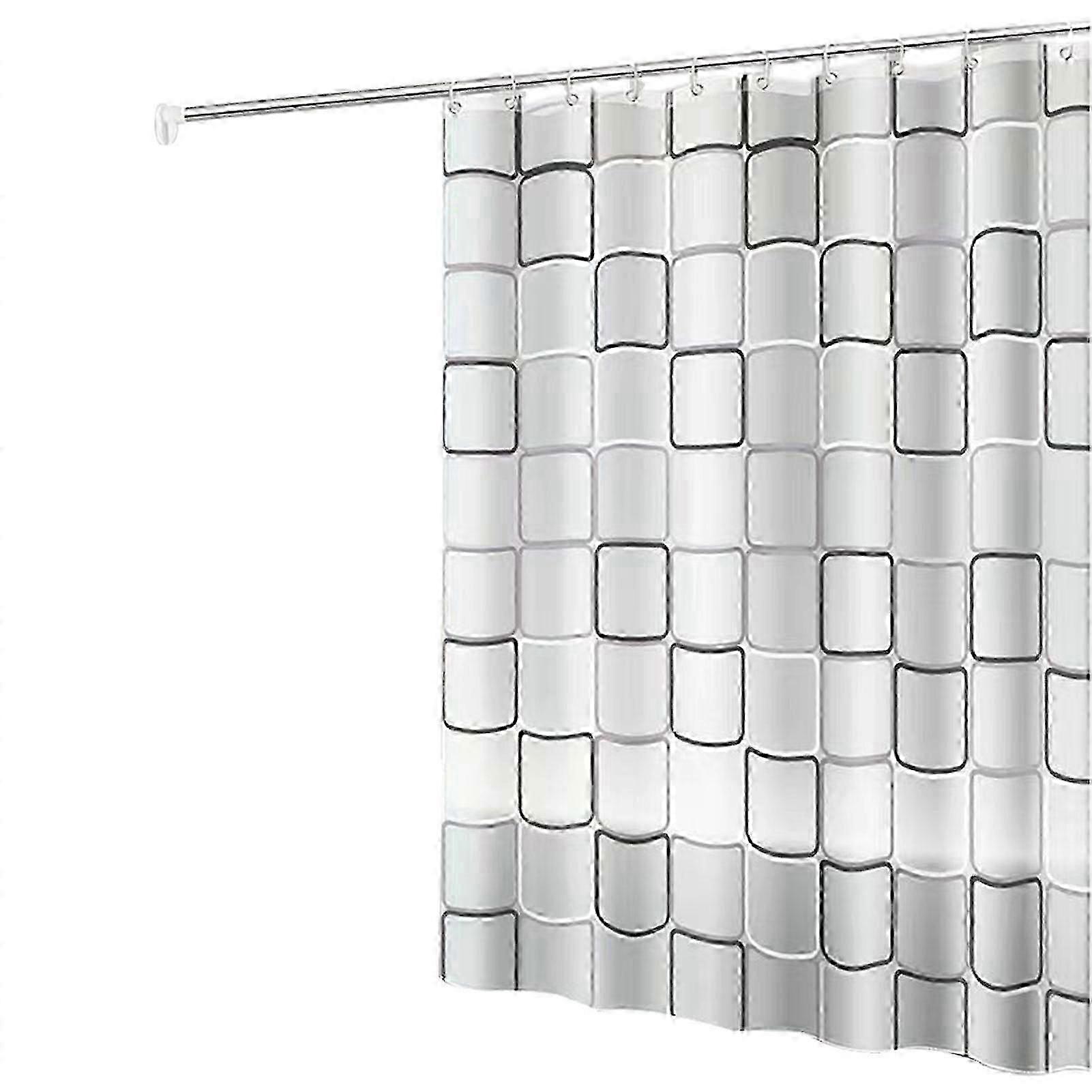 Waterproof Shower Curtains Thicken PEVA Fabric Long Bath Curtain Quick Drying Curtain Liner with Hooks for Home