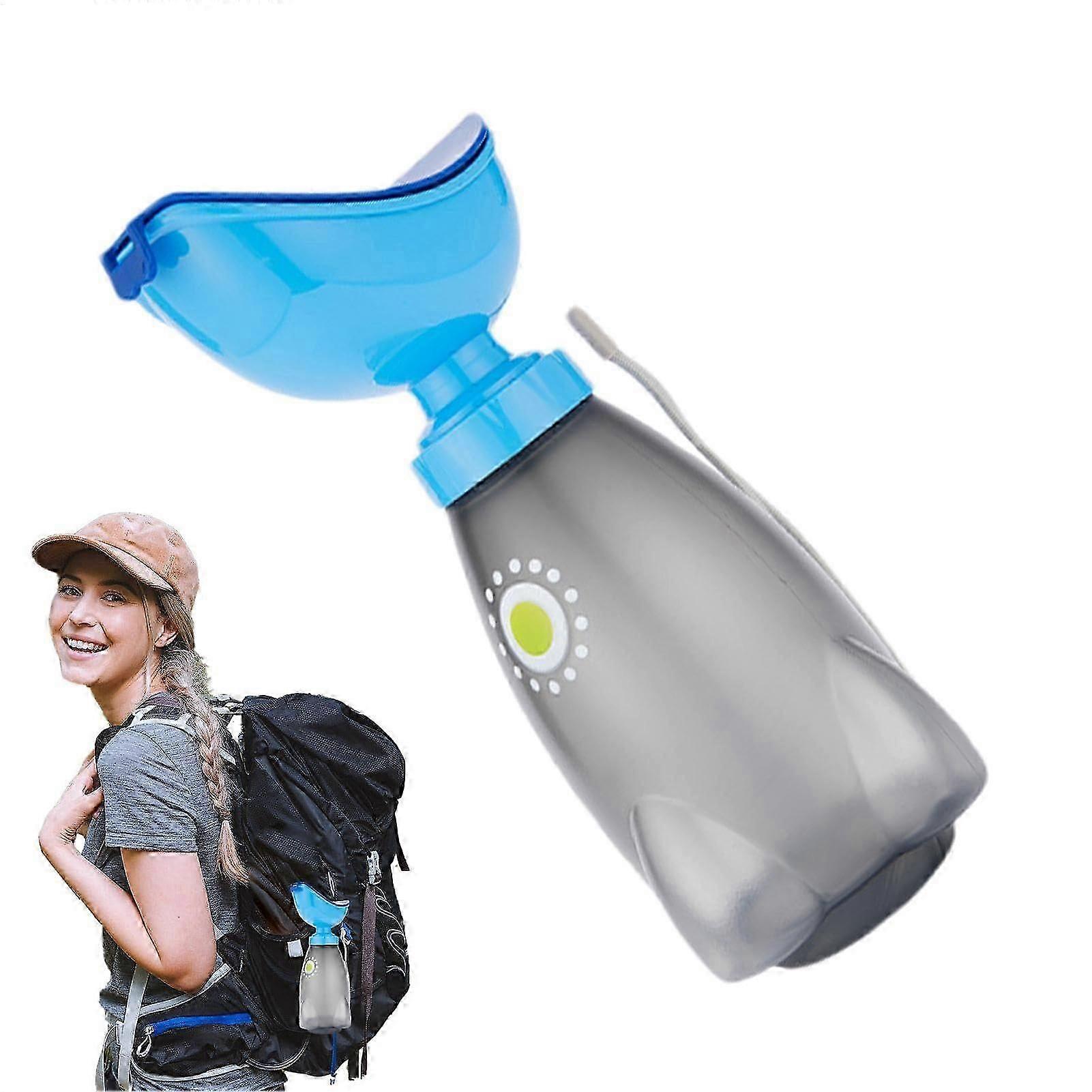 'Road Trip Urinal Bottle for Women  Urinal Bottle Female Urination Device  Ergonomically Designed Pee Funnel with Pan for Women, Blue'