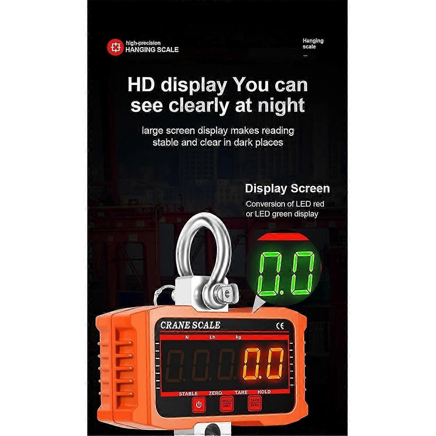 Hanging Scale, Digital Crane Scale, Orange