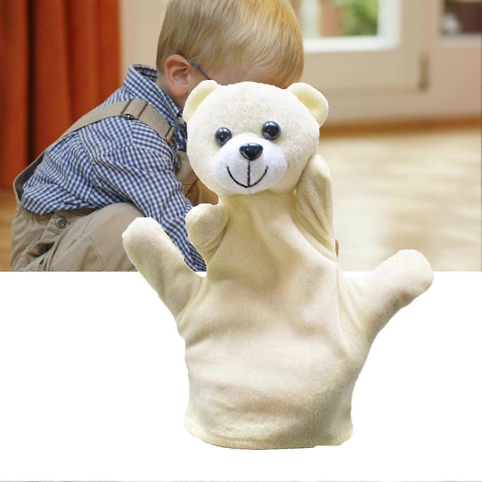 2025 Cute Cartoon Multi-color Panda Shape Hand Puppet Plush Toy For Kids