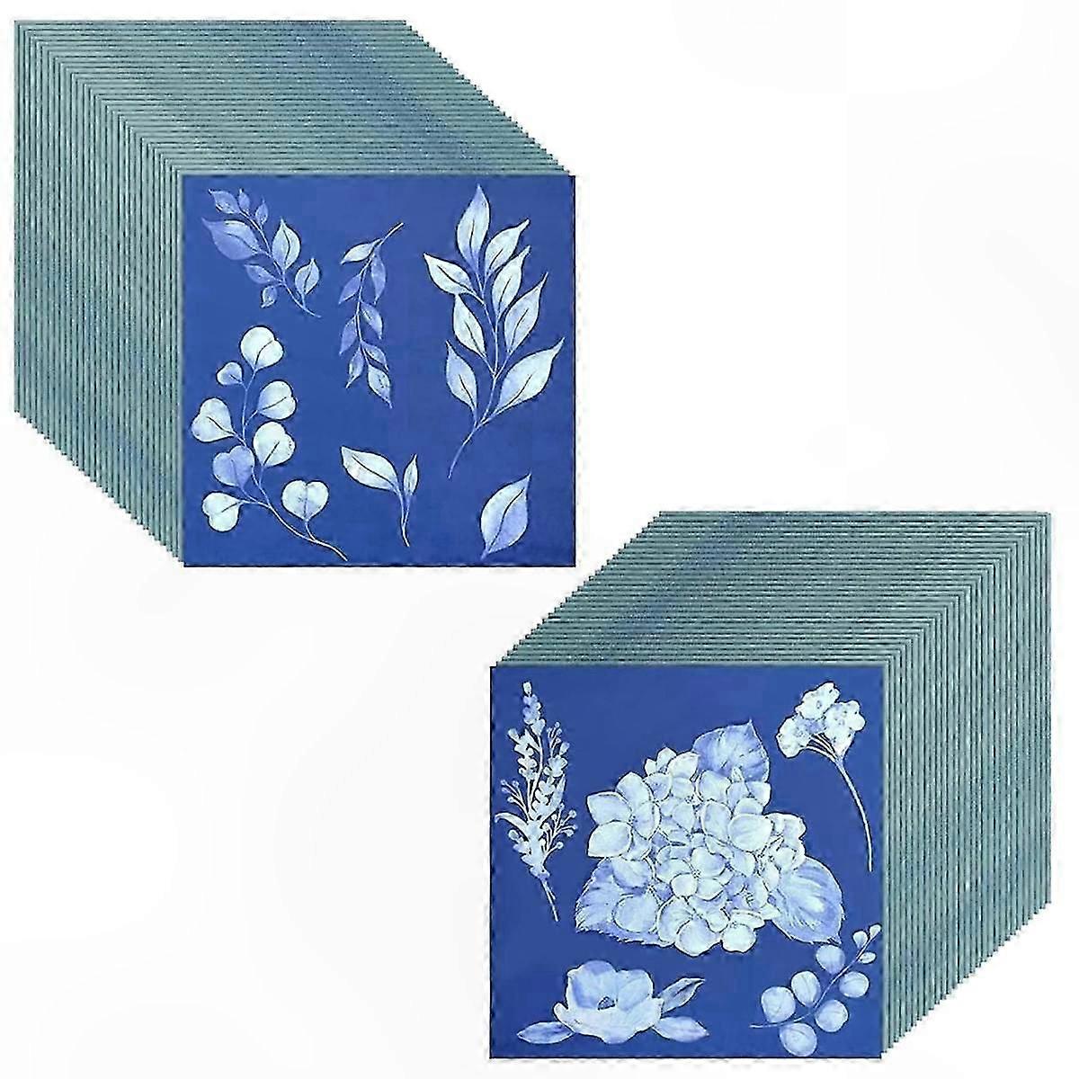 High-Sensitivity Sun Art Kit with 60 Sheets of Cyanotype Drawing Paper for Nature Printing and Creative Art Projects