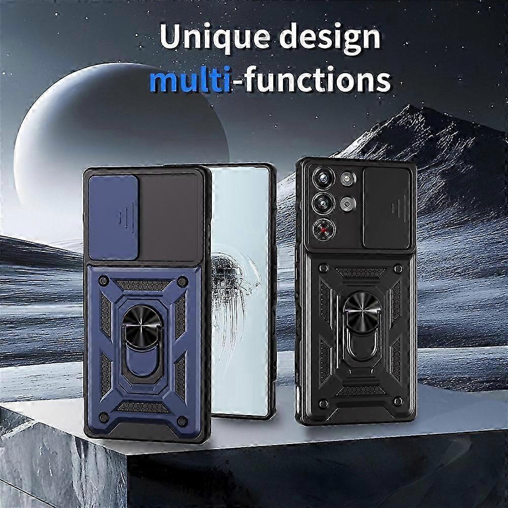 Protective Case for  RedMagic 10 Pro 5G with Slide Camera Cover and Kickstand Function PC + TPU Hybrid Design Phone Shell
