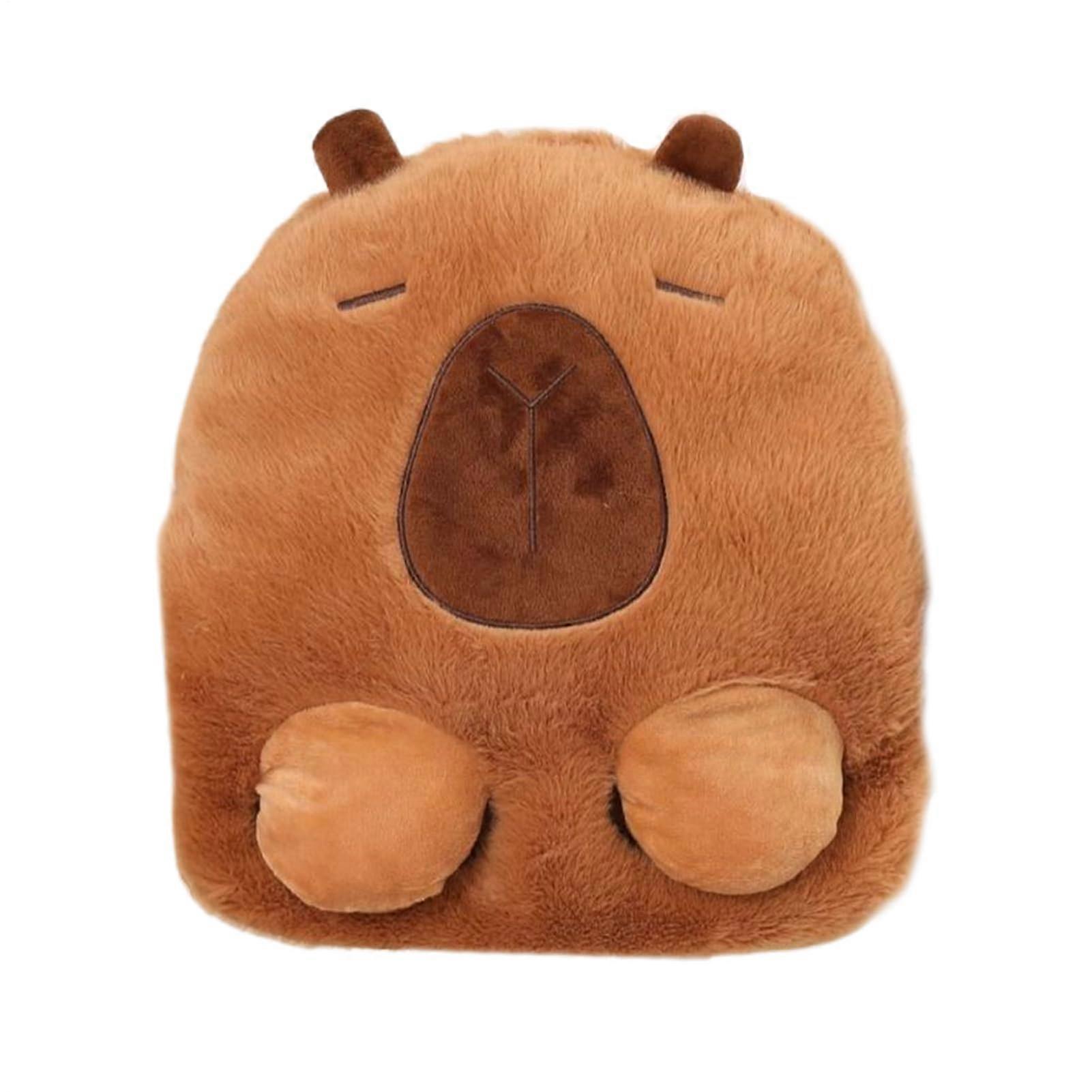 Electric Hand Warmers Plush 3Level Heat Capybara AnimalShaped Foot Warmer Under Desk 2in1 Heater For Home Winter Timer