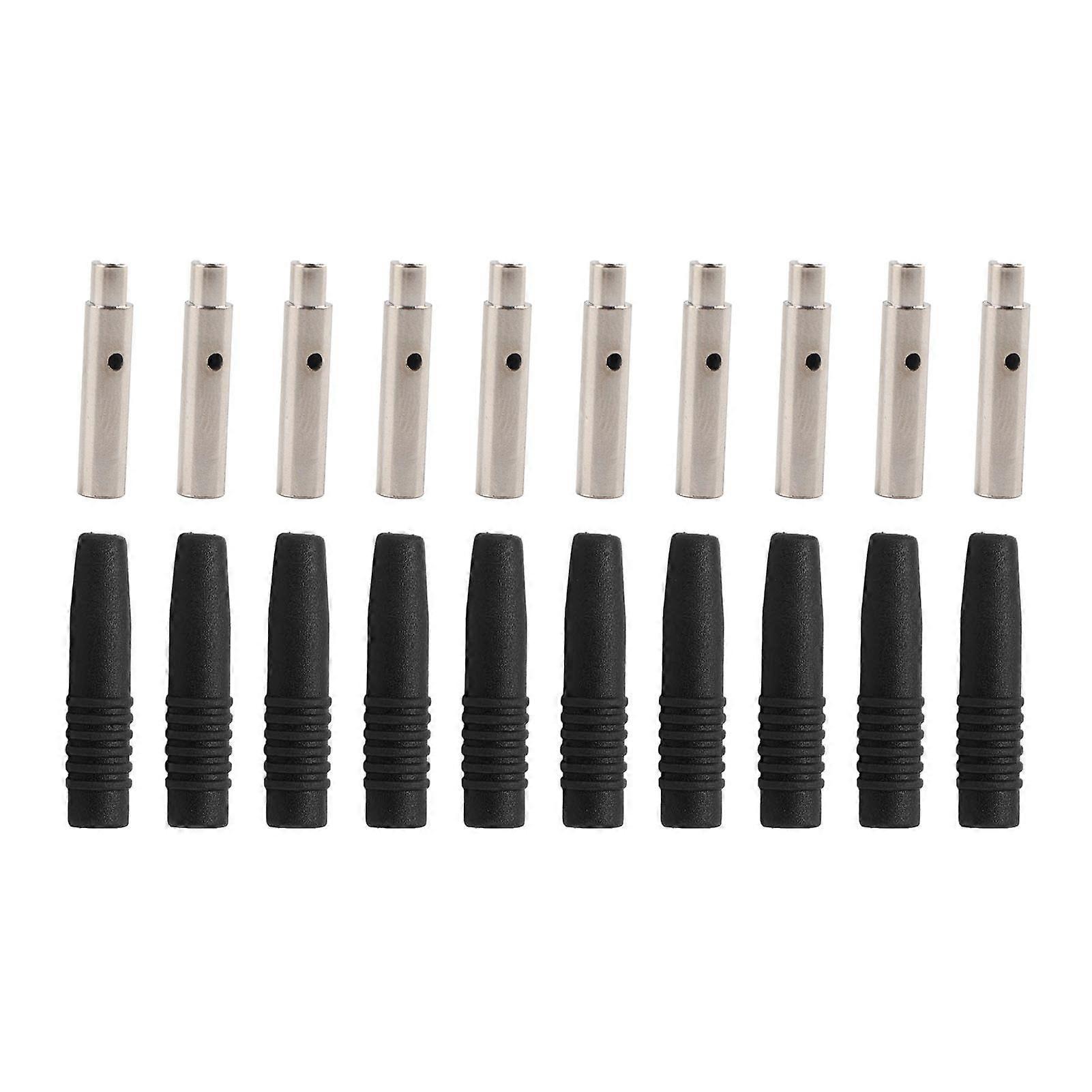 10Pcs Insulated 2mm Banana Plug Coupler with Protection Shrouded for Testing EquipmentBlack