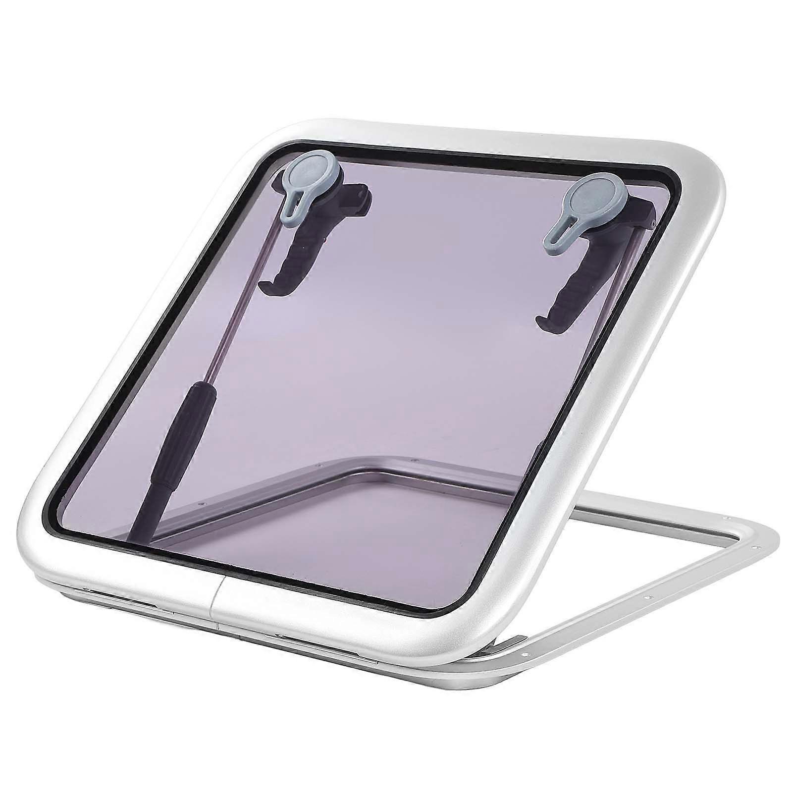 RV Window Round Corner Square Waterproof UV Protection RV Push Out Window with Stainless Steel Support Rods for Boat Yacht