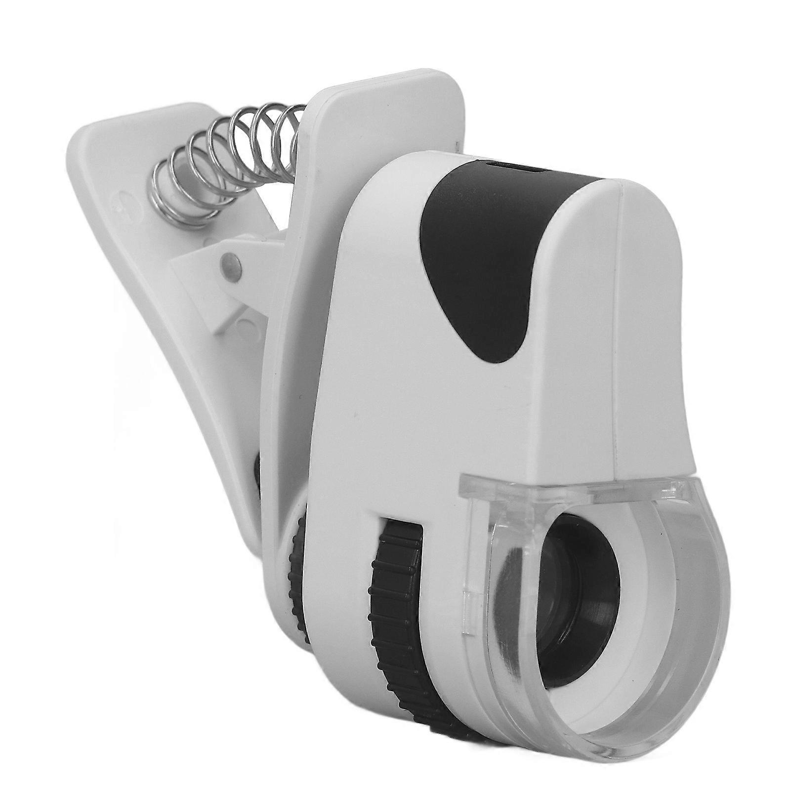 Cellphone Clip On Microscope 50X Adjustable Focus USB LED Light