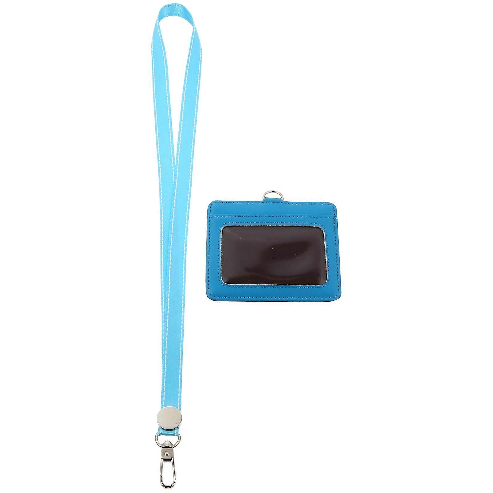 Blue Badge Holder for Id Cards with Metal Buckle 1Pcs