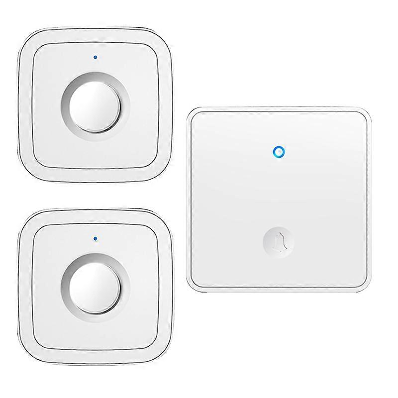 CACAZI FA12 Self-powered Wireless Doorbell 60 Songs Remote Calling Bell (Type 86 Big Button),1 Trans