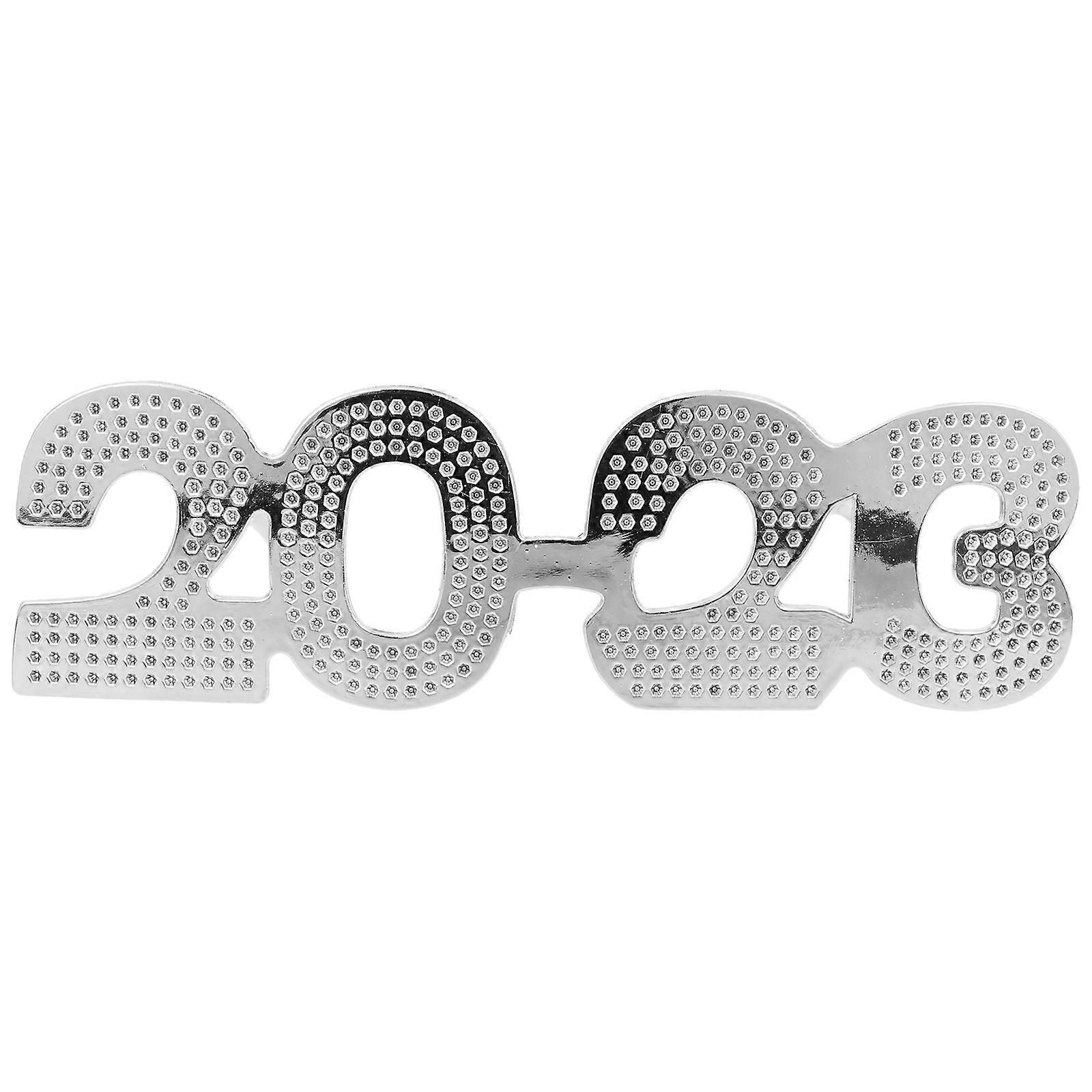 Party Glasses Straight Frame 2023 Number Eyewear for Decoration 1Pair