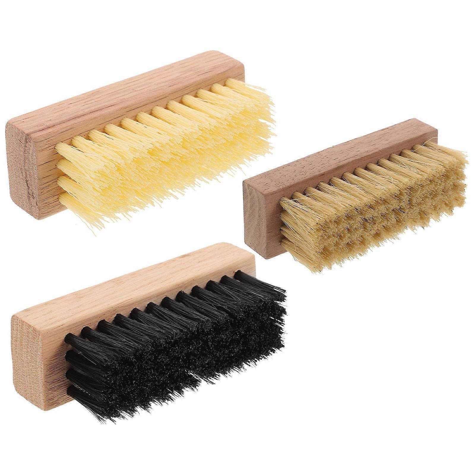 Portable Shoe Cleaning Brush Wooden Handle Small Scrub Brush 6Pcs Kit