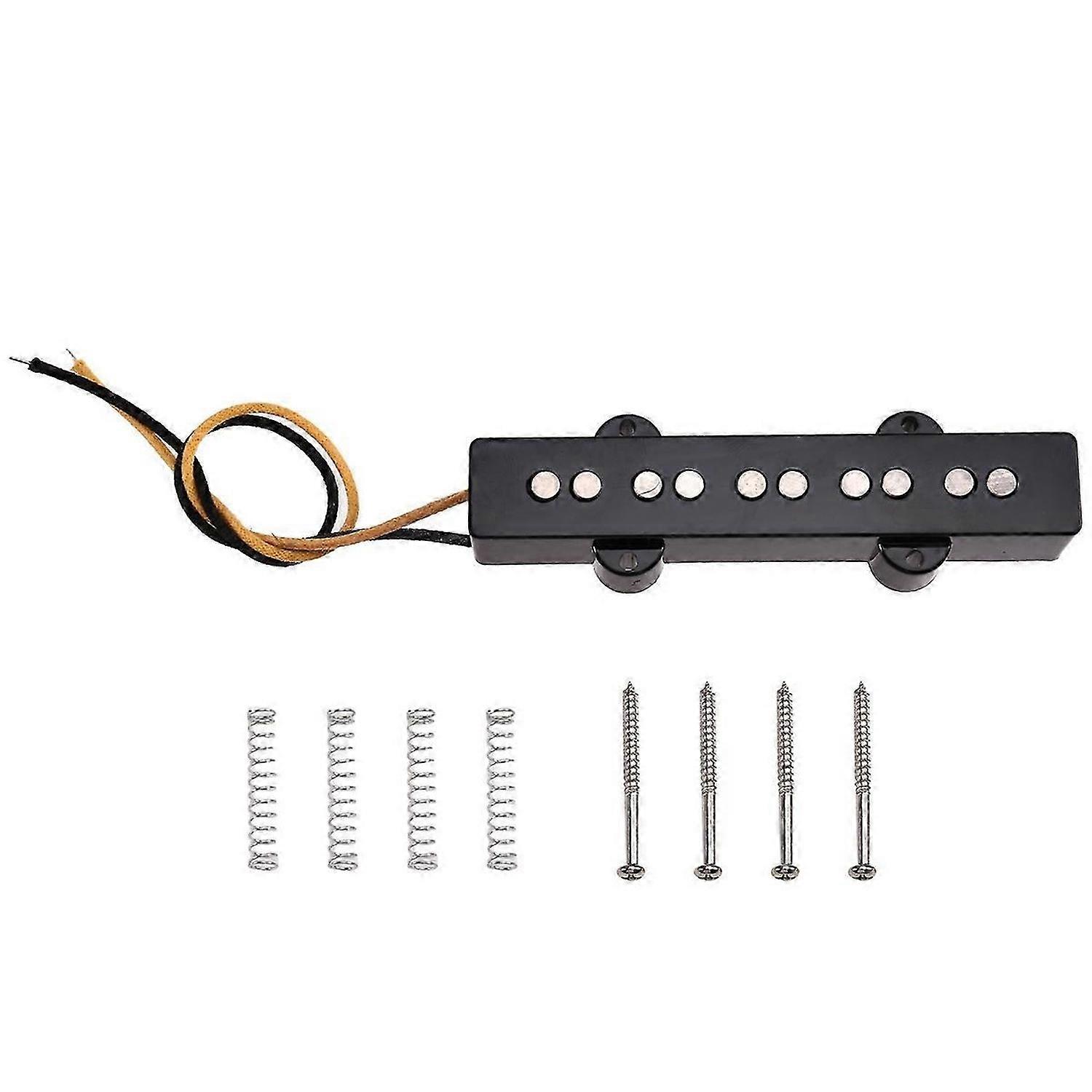 Open Style Lower Pickup for Alnico 5 Bass Pickups Neck Bridge Pickups Black for Bass 4 Strings